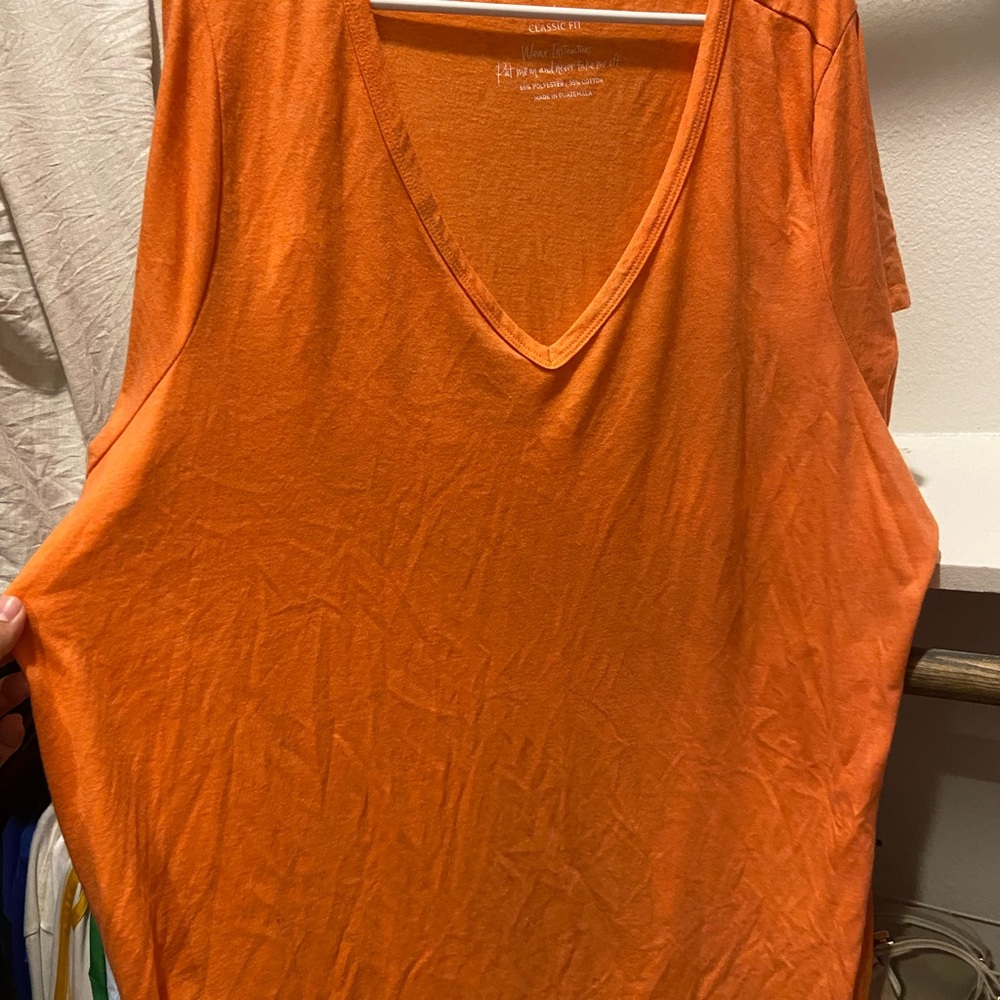 Torrid Vibrant Orange V-Neck Tank Top